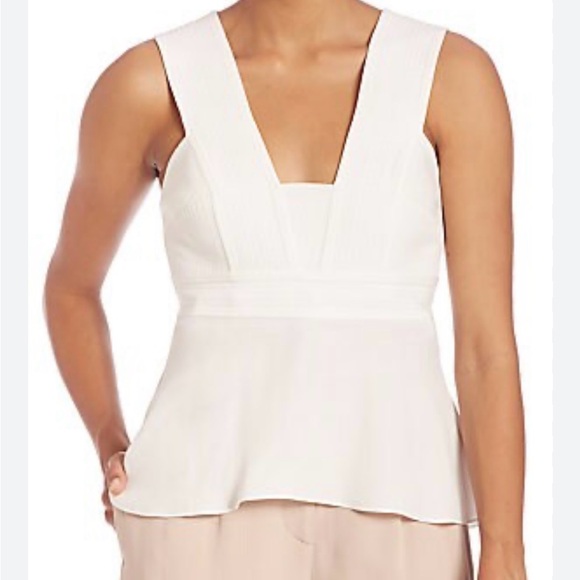 A.L.C White Peplum Top size XS - Picture 1 of 5